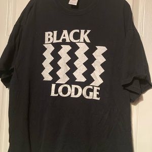 Black Lodge Twin Peaks Black Flag Mash Up T-Shirt